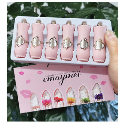 💕💕/6 Pcs/Set Flower Jelly Temperature Color Change Charming Women Lipstick /❤️