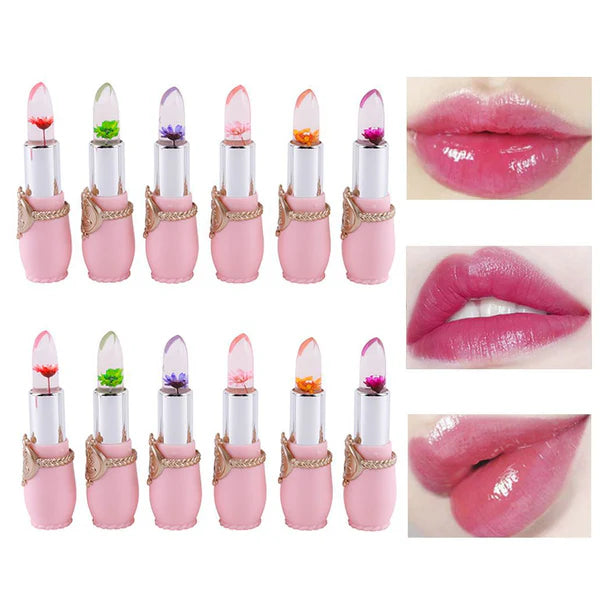 💕💕/6 Pcs/Set Flower Jelly Temperature Color Change Charming Women Lipstick /❤️