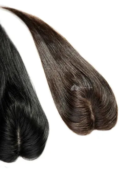 【🔥Hot Sale】Mini Scalp Topper  2x3 Silk Base Hair Topper | 100% human hair production